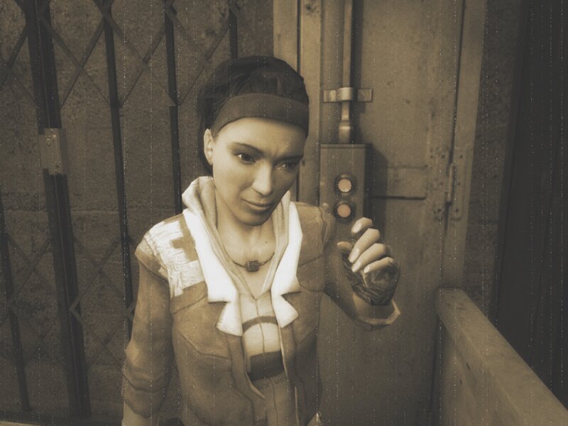 Female Character in Elevator