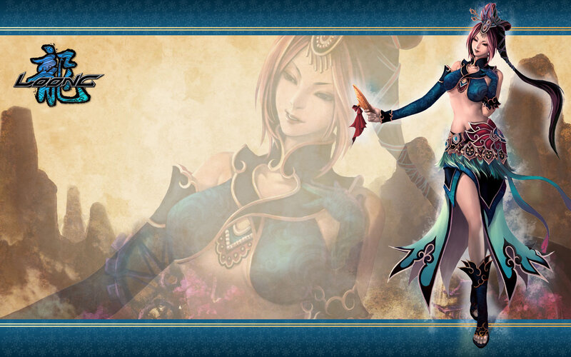 Female Character in Fantasy Attire — Blue, Dramatic