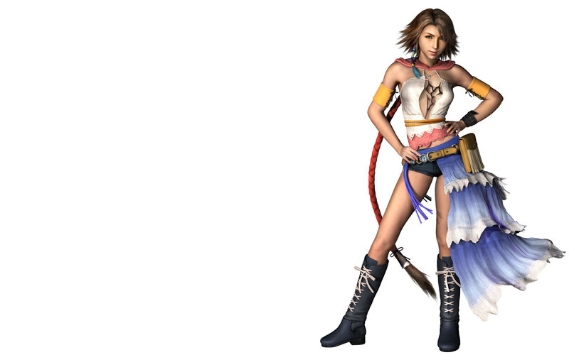 Female Character in Fantasy Outfit — White
