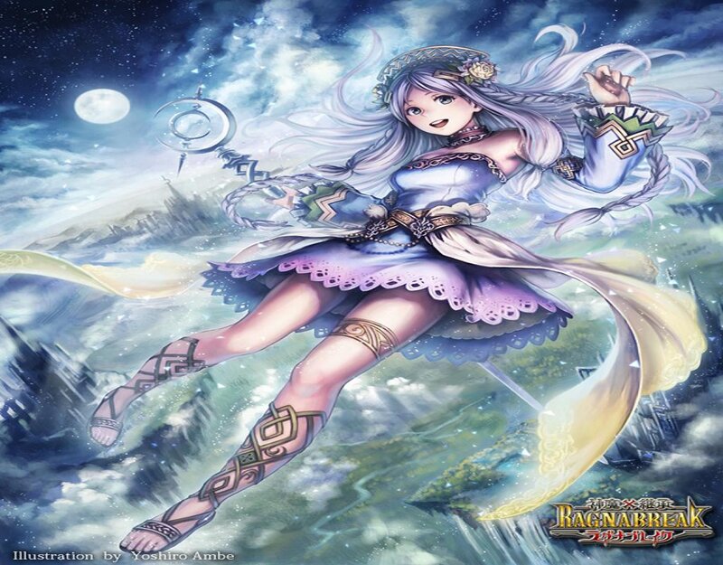 Female Character in Flight — Blue