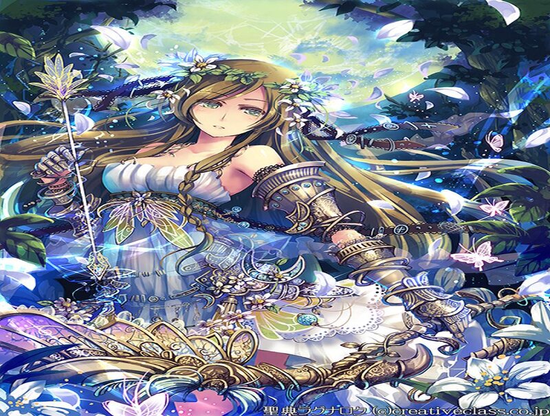 Female Character in Forest — Blue