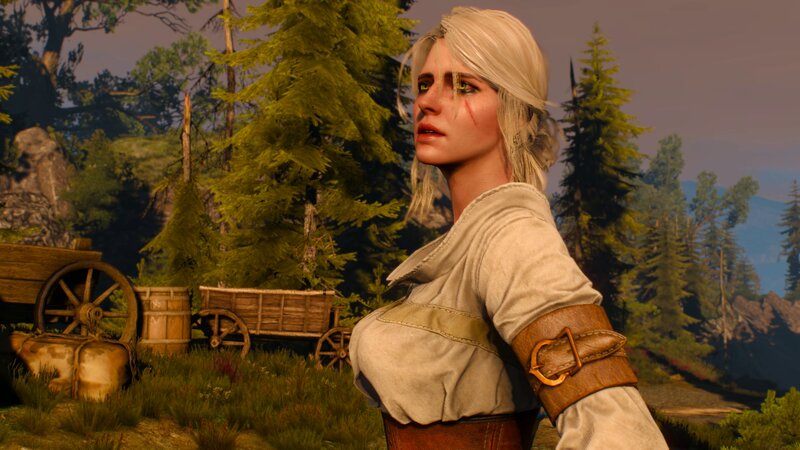 Female Character in Forest — Green, Dramatic, Afternoon