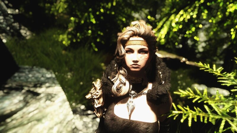 Female Character in Forest — Green, Serene, Afternoon