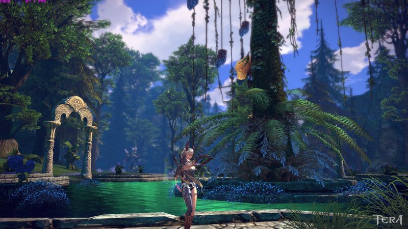Female Character in Forest — Green, Serene