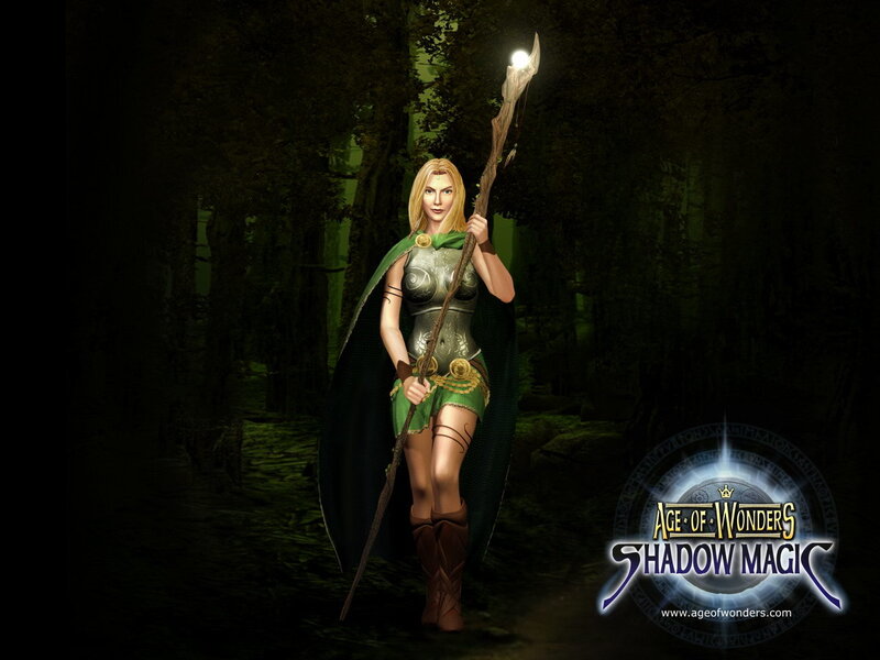 Female Character in Forest — Green
