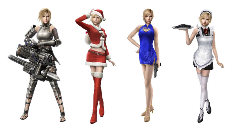 Female Character in Four Outfits
