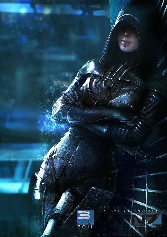 female character in futuristic armor