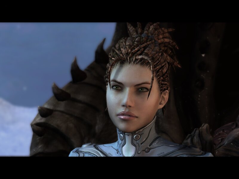 female character in futuristic armor