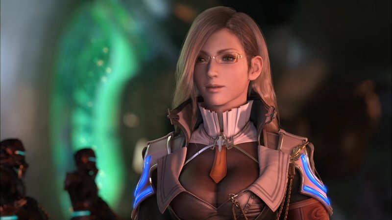 female character in futuristic armor