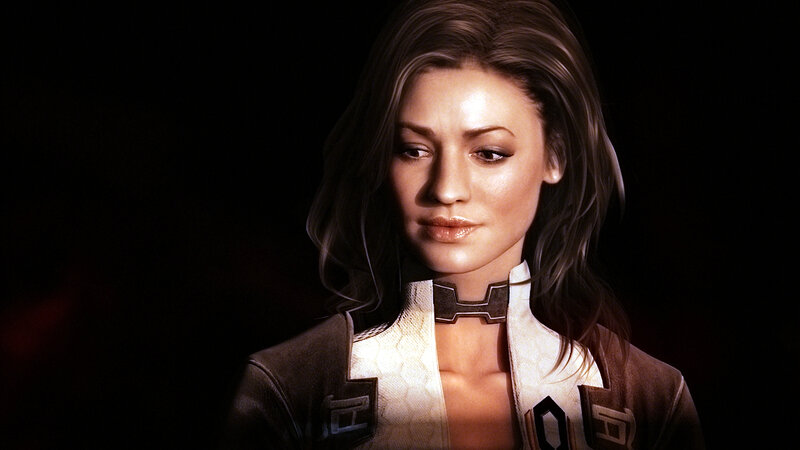 female character in futuristic attire