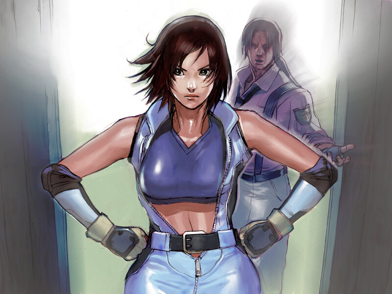 female character in futuristic outfit