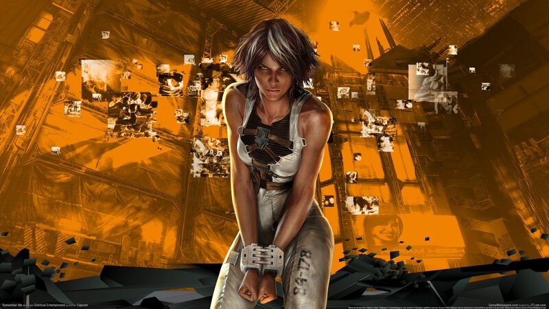 Female Character in Futuristic Outfit — Orange, Dramatic, Intense