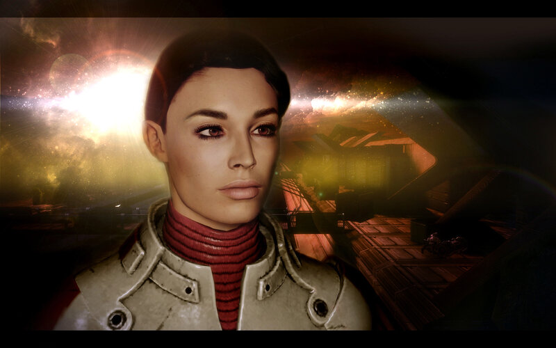 female character in futuristic setting