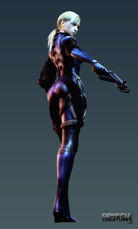 female character in futuristic suit