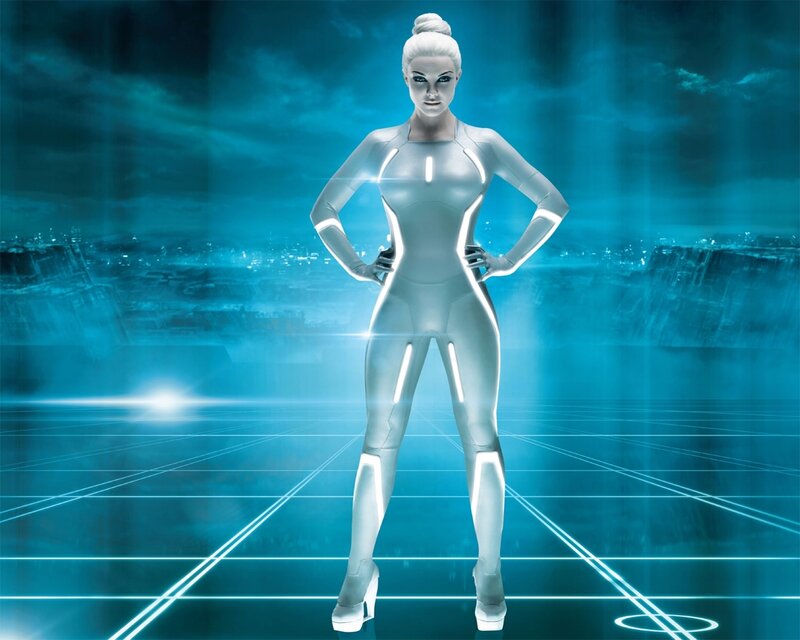 female character in futuristic suit
