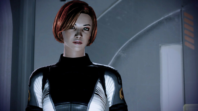 female character in futuristic suit