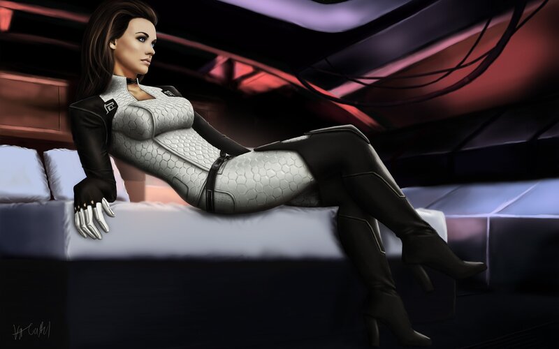 female character in futuristic suit