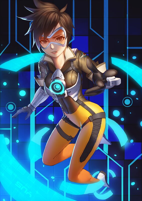 Female Character in Futuristic Suit — Blue, Dynamic