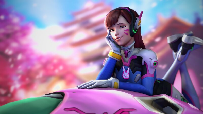 Female Character in Futuristic Suit — Pink
