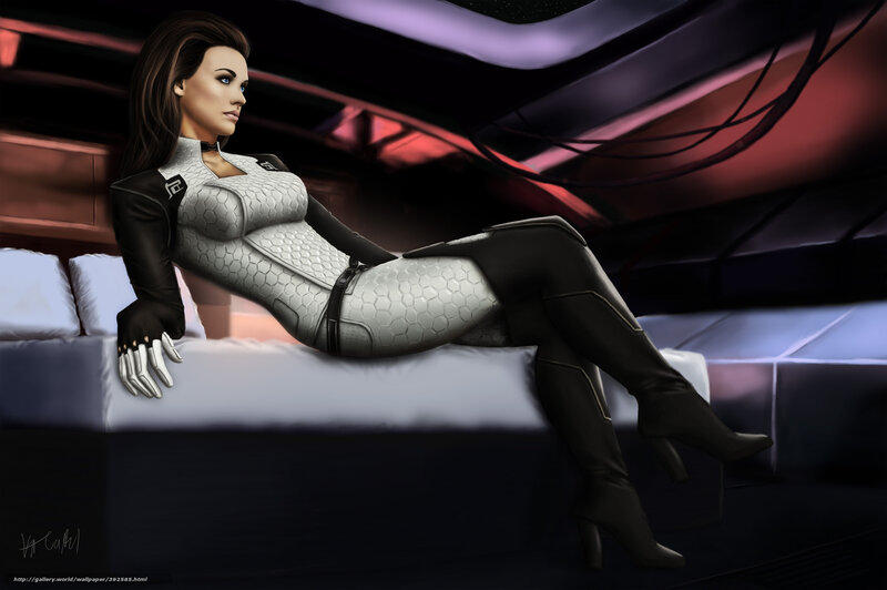 female character in futuristic suit