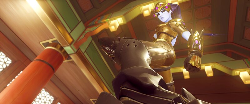 Female Character in Gold Armor