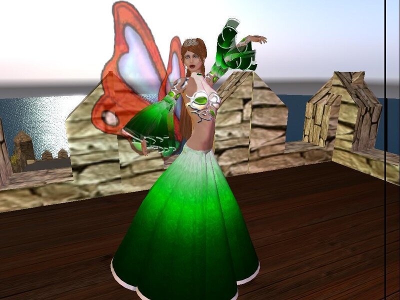 Female Character in Green Dress — Fantasy