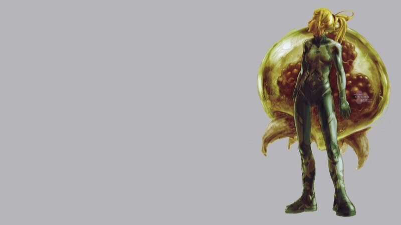 Female Character in Green Suit — Dramatic, Digital Art