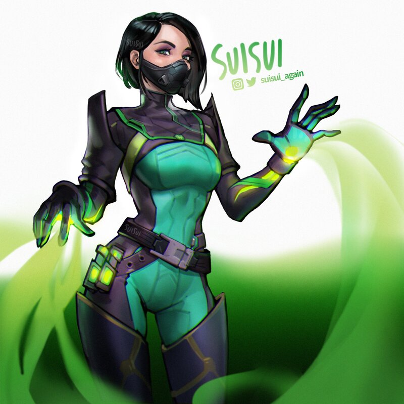 Female Character in Green Suit — Dynamic