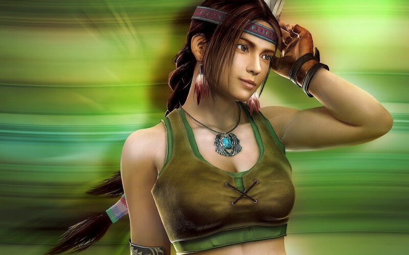 Female Character in Green Top — Calm