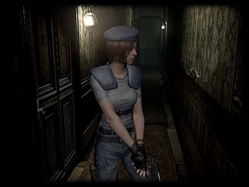 Female Character in Hallway
