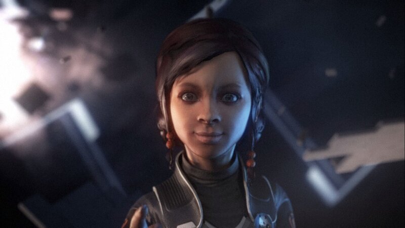 Female Character in Helmet