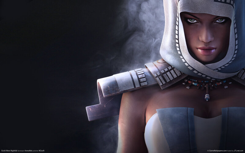 Female Character in Hooded Armor — Black