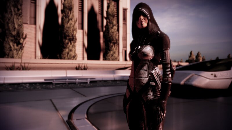 Female Character in Hooded Suit — Black