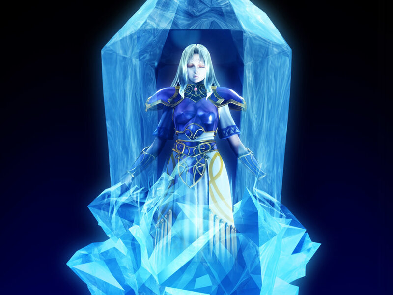 Female Character in Ice