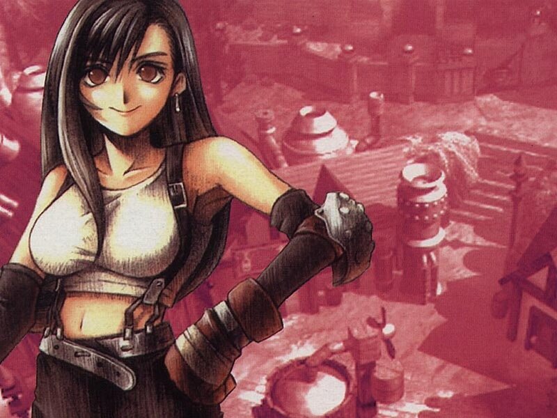 female character in industrial setting