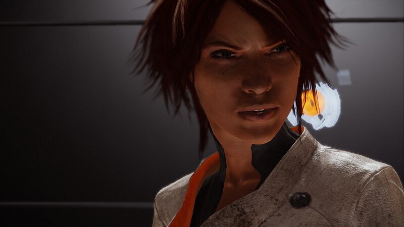 Female Character in Jacket — Gray
