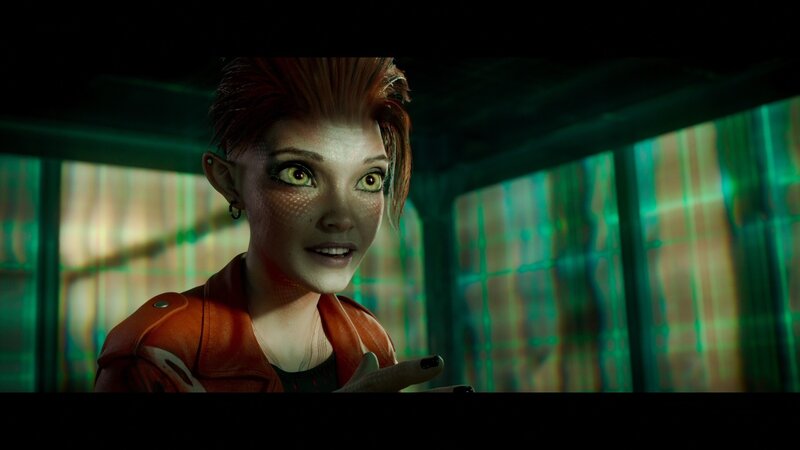 Female Character in Jacket — Green
