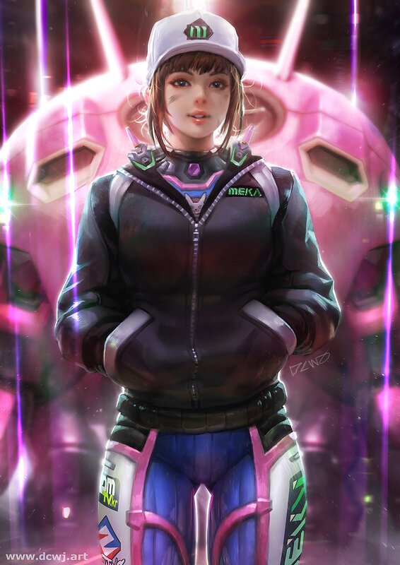 Female Character in Jacket — Pink