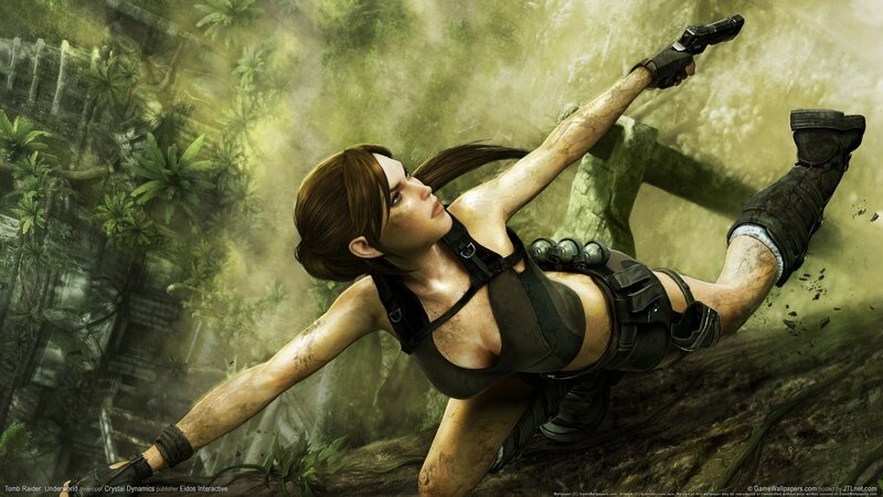 Female Character in Jungle — Green, Dramatic