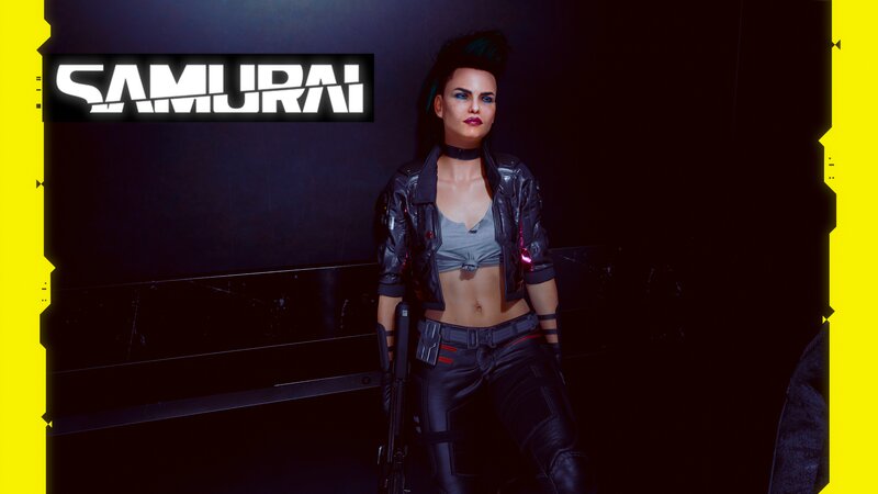 Female Character in Leather Jacket — Black, Dark, Dramatic