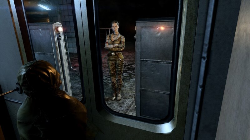 Female Character in Military Gear — Gray, Tense, Night