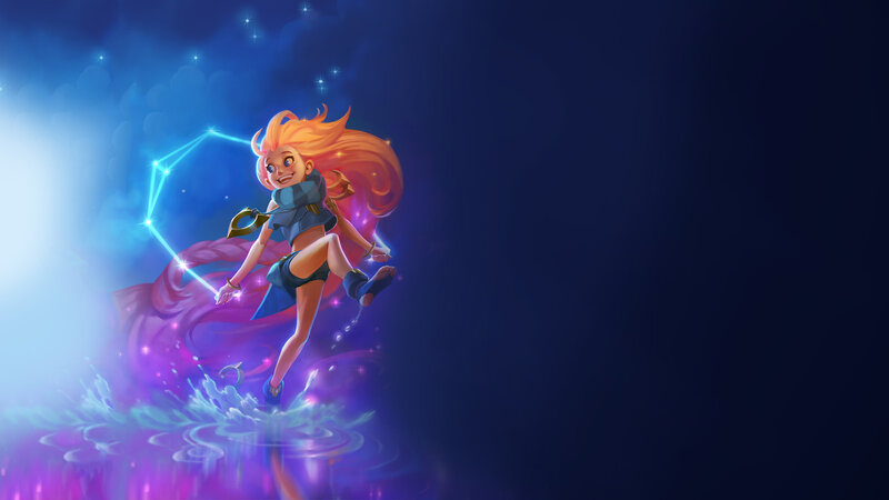 Female Character in Motion — Blue, Dynamic, Night