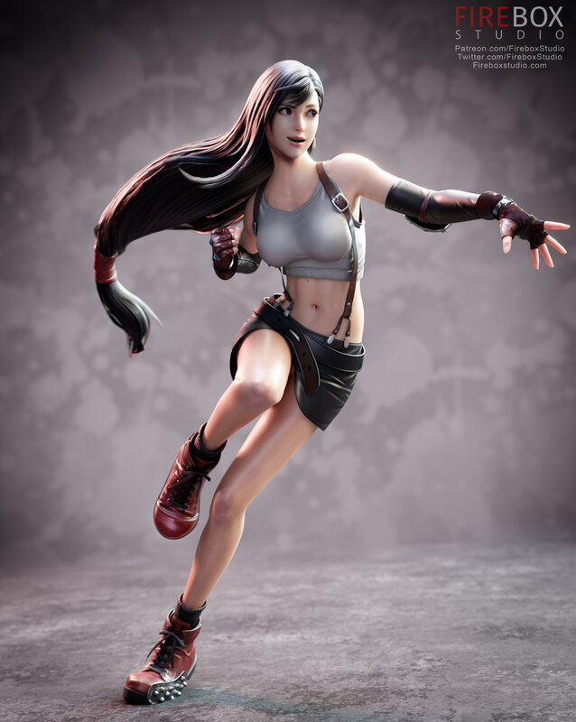 Female Character in Motion — Gray, Dynamic