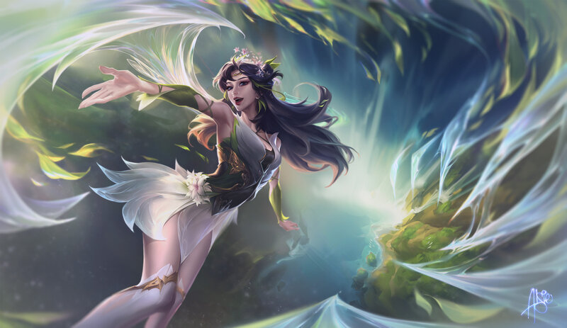 Female Character in Motion — Green