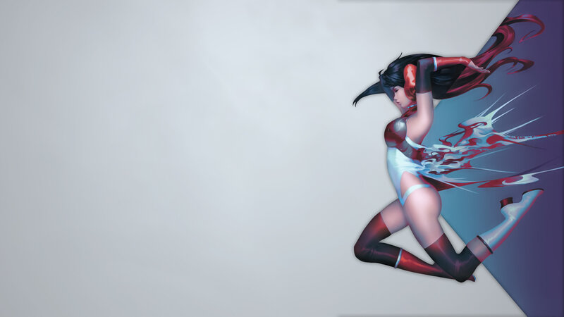 Female Character in Motion — White, Dramatic