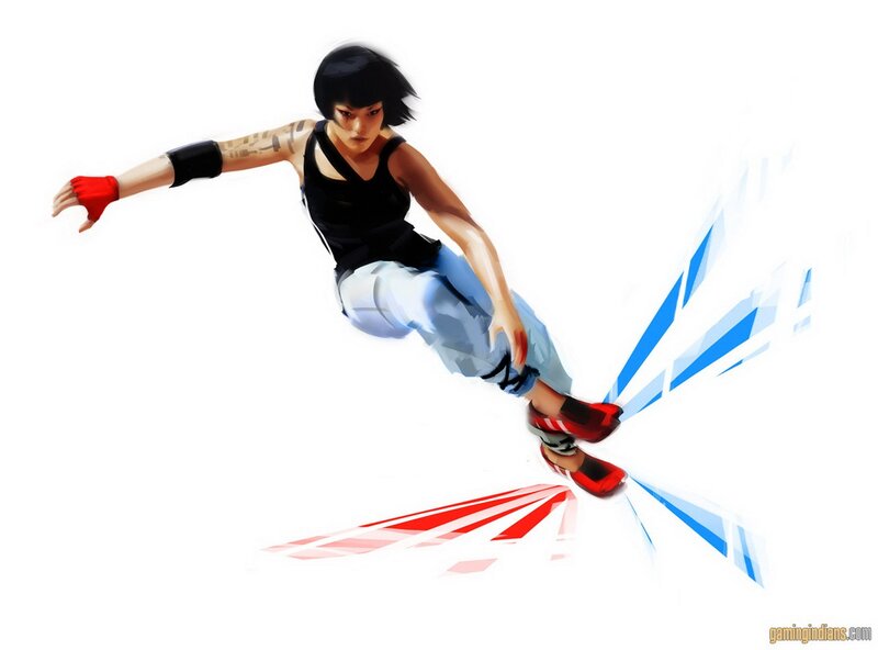 Female Character in Motion — White, Dynamic