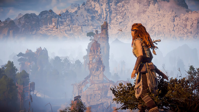 Female Character in Mountains — Brown