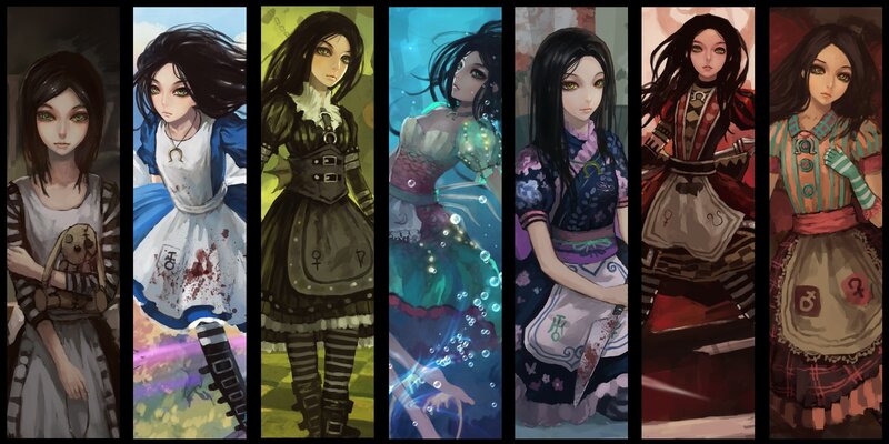 Female Character in Multiple Outfits