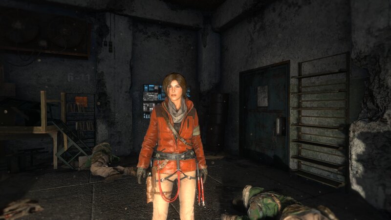 Female Character in Orange Jacket — Dark, Tense