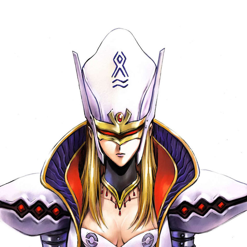 female character in ornate armor